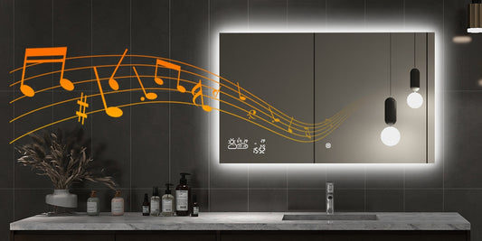 BYECOLD SMART MIRROR WITH BLUETOOTH SPEAKER